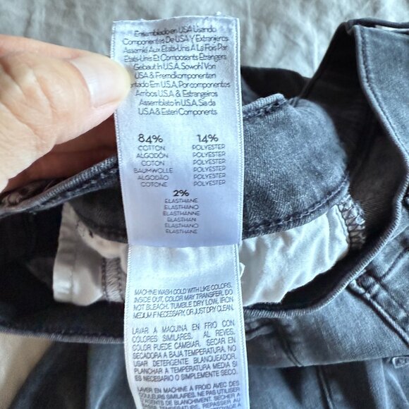 Mother Hustler Ankle Fray Jeans Gray Size 28 Manufactured Fringe - Picture 7 of 7